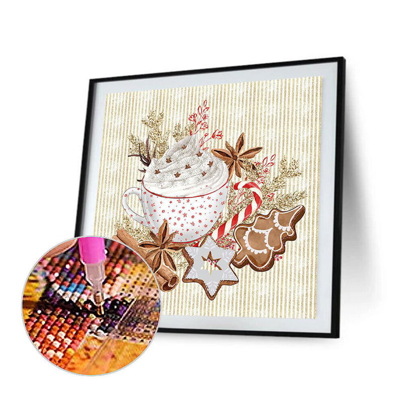 DIY Diamond Painting Kits Full Round Drill Christmas Coffee Home Decoration Gift