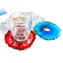 Silicone DIY Crystal Drop Gel Epoxy Glue Mold Irregular Coaster Cup Mat (A)