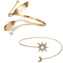 Punk Exaggeration Alloy Arm Chain Bracelet Geometric Shape Hollow Out