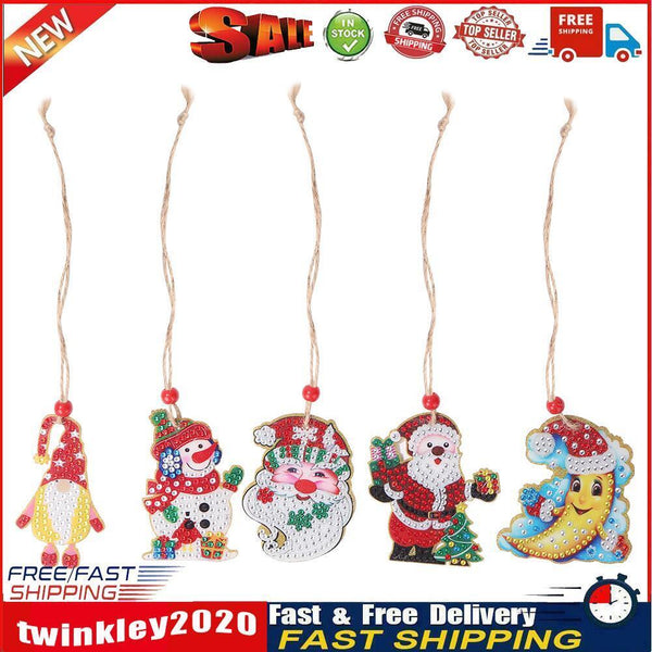 Double-sided 5D Diamond Painting Christmas Pendant Xmas Trees DIY (GP004) Newly