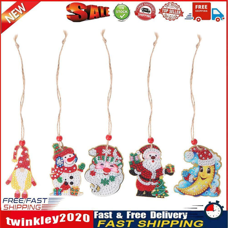 Double-sided 5D Diamond Painting Christmas Pendant Xmas Trees DIY (GP004) Newly