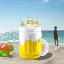 Party Drink Cooler - Novelty Inflatable Beer Mug for Backyard Beach Pool Parties
