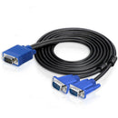 HD 1 Male to 2 Male 1080P Video Cord Dual Monitor VGA Splitter Cable Y Adapter
