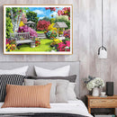 Canvas Paint By Numbers Garden View Oil Hand Painted Kit Home Decor (S1117)
