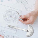 Stainless Steel Protractor 0-180 Degrees 14.5cm Angle Ruler Goniometer Newly