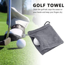 Golf Ball Cleaning Towel with Carabiner Hook Golf Club Head Wiping Cloth Cl