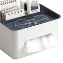 Tissue Box Napkin Holder Remote Control Home Storage Desk Organizer (Blue) Newly