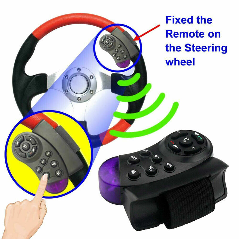 Wireless Car Steering Wheel Button Remote Control Bluetooth Stereo for Car MP5