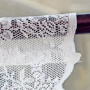 Door Window Sheer Curtain Drape Panel Leaf Voile Tulle Scarfs White