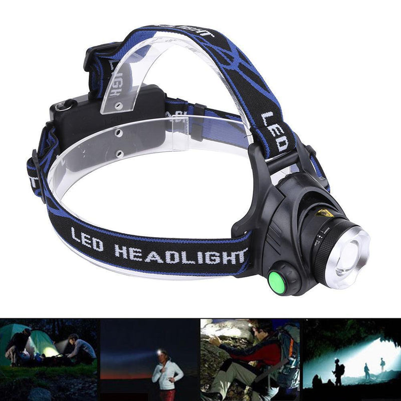 T6 Zoom Waterproof Headlamp Fishing Miner Head Torch Chargeable Headlight Newly