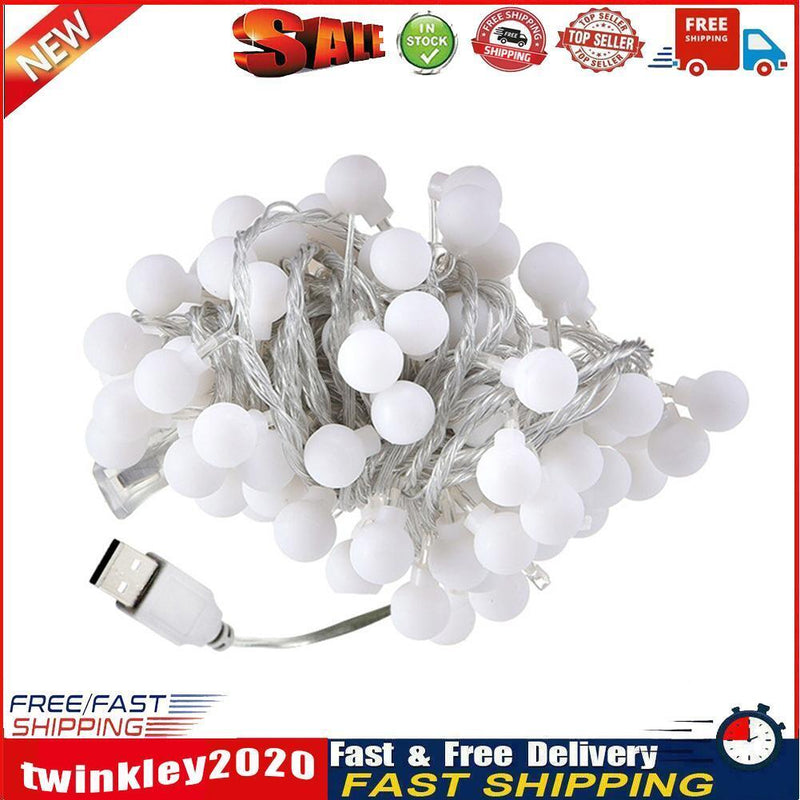 10m Camping LED Light String USB Hanging Decorative Lights (Warm Light) Newly