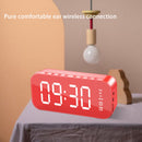 Bluetooth-Compatible Wireless Speaker Alarm Clock HiFi Mirror Player Subwoo