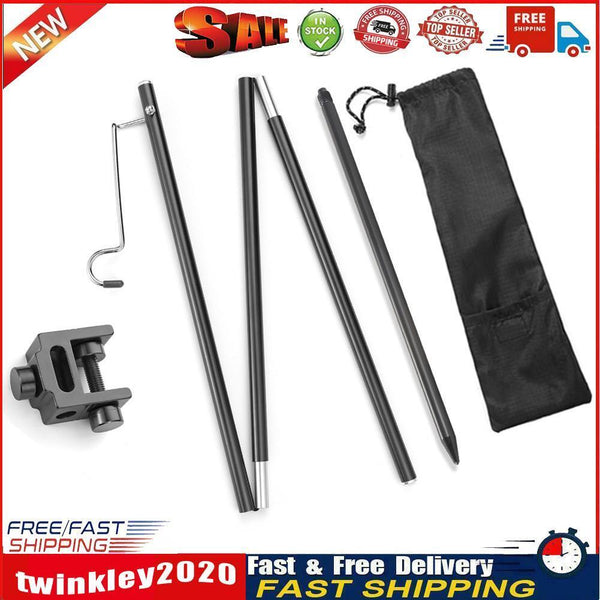 Outdoor Folding Camping Lamp Pole Kit Hanging Lantern Stand Hanger (B) Newly
