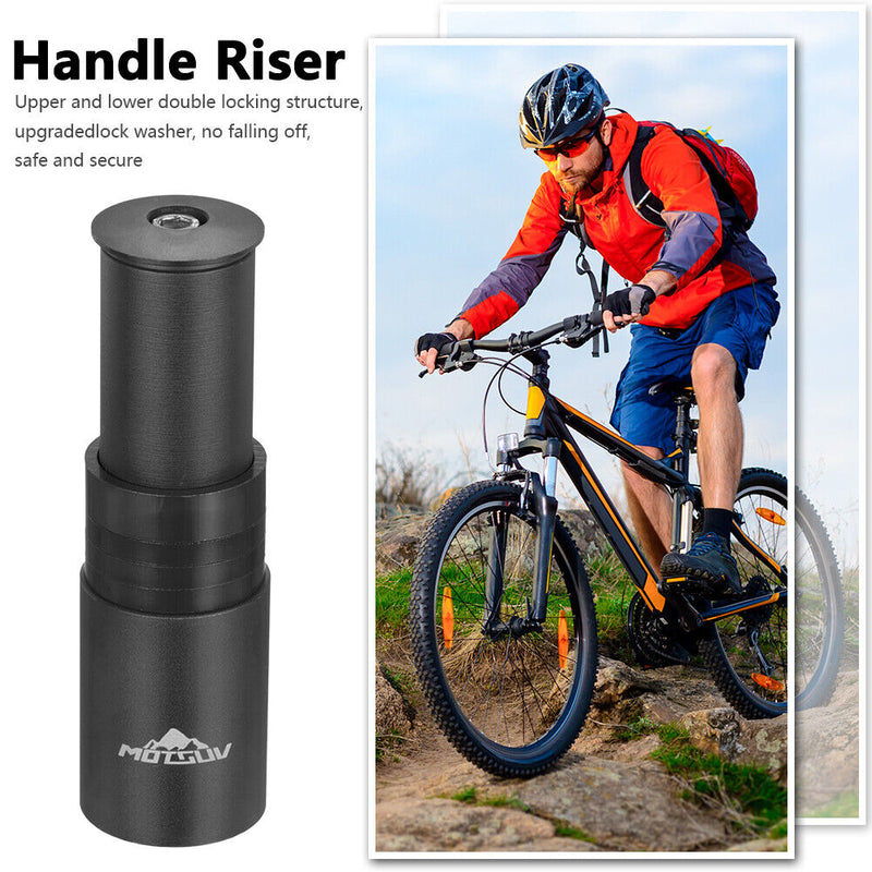 MOTSUV 28.6mm MTB Bicycle Fork Stem Extension Handlebar Stem Riser (Black) Newly