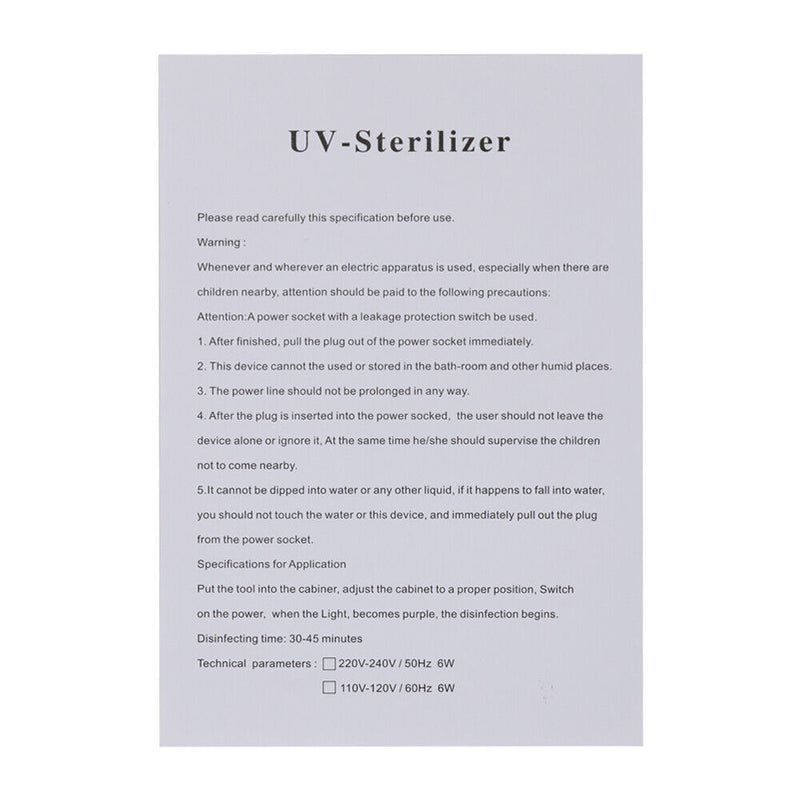 Electric Mini UV Disinfection Steriliser Drawer Cabinet Salon Towel Nail Tool