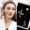 Korean Style Moon Star Planet Drop Dangle Earrings Women O3V4 Jewelry Top  best