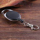 Nylon Rope Recoil Ring Outdoor Survival EDC Retractable Key Chain with Clip