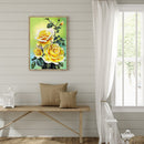 5D Full Round Drill Yellow Flowers Mosaic Rhinestone Diamond Painting Kit