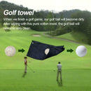 Golf Towel Square Towel Easy Pull Rope Double Sided For Golfer Hook R0I5