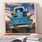 5D DIY Blue Truck Full Round Drill Diamond Painting Kit Artwork Handicraft Newly