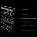 Heatsink Cooler with Elastomeric Fasteners Solid State Hard Disk Radiator SSD