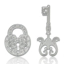 Key Lock Flower Leaf Embossing DIY Decor Card Album Cutting Dies Metal Stencil