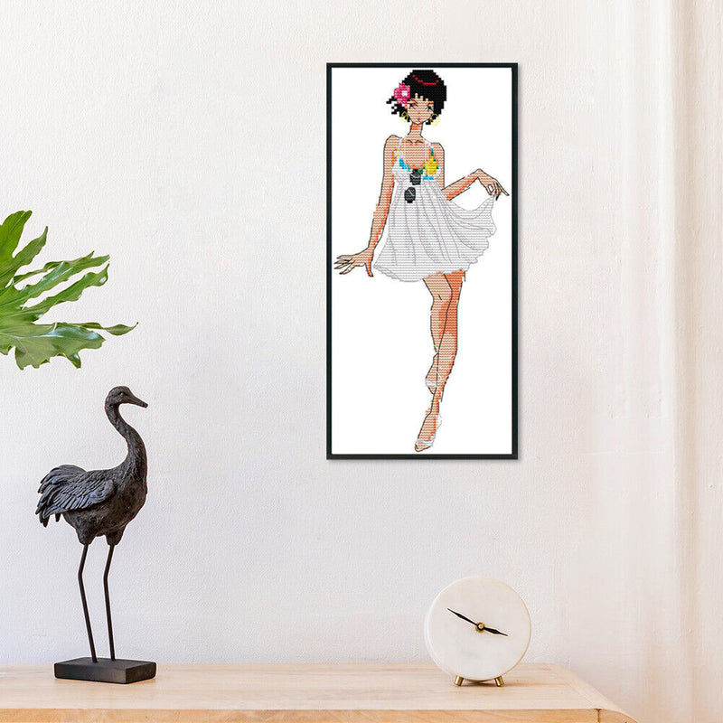 Cross Stitch 14CT Fashion Show Printed DIY Embroidery Kits Handmade Needlework