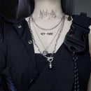 Collar Party Jewelry Gothic Chain Necklace Punk Choker Coin Pendant Metal Ball