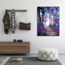Painting By Numbers Kit DIY Purple Grove Hand Painted Canvas Oil Art Pictur