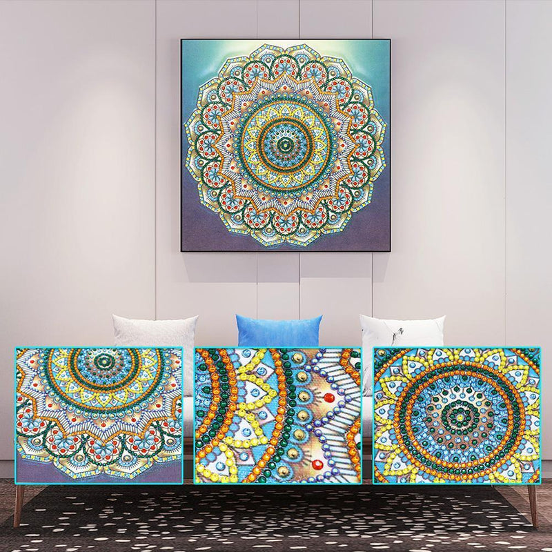 5D DIY Special Shaped Diamond Painting Mandala Cross Stitch Kits (KY005) Newly