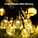 LED Crystal Ball String Lights USB Bubble Ball Fairy Lamp Decor (Warm 2m) Newly