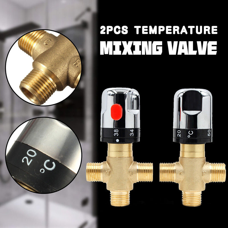 Brass Thermostatic Mixing Valve Water Temperature Control Valve for Hot Was