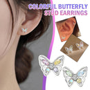 Fashion Crystal Colourful Butterfly Stone Stud Earrings Womens Jewellery Gifts&