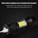 XPE+COB LED Flashlight USB Rechargeable IPX4 3 Modes Emergency Torch Light Newly