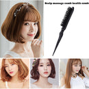 Boar Bristle Comb with Pointed Tail Wooden Handle Salon Dyeing Comb (Black)