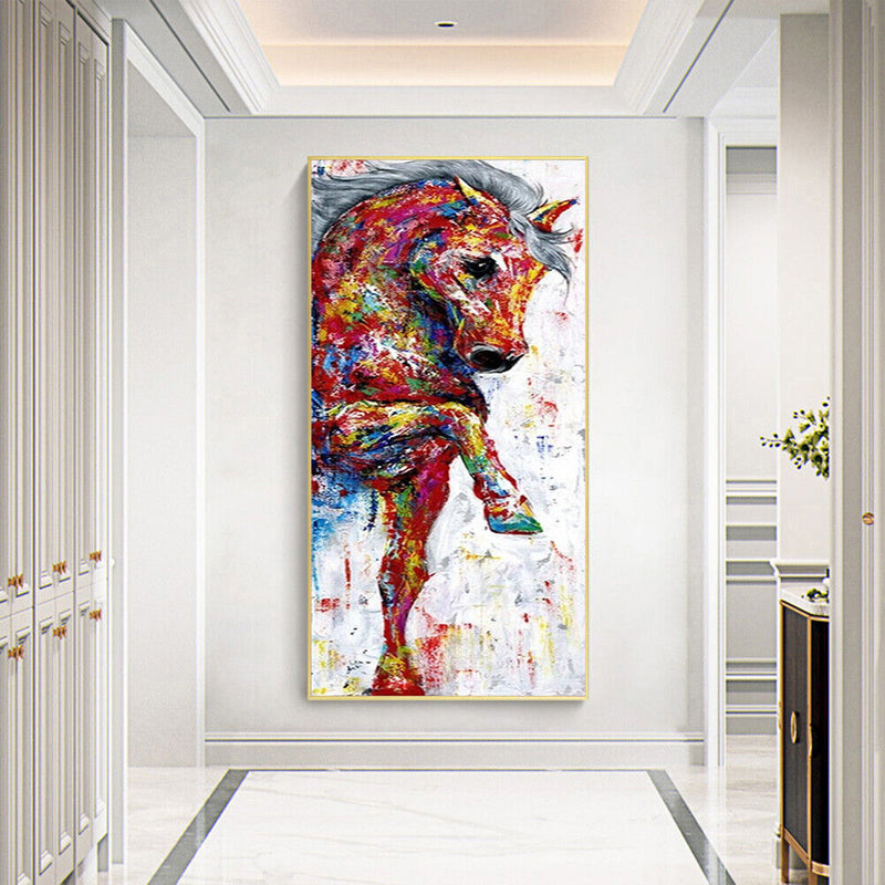 Canvas Painted Oil Paint By Numbers Painted Horse DIY Modern Bedroom Wall Art
