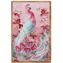 5D DIY Full Drill Diamond Painting Pink Peafowl Cross Stitch Embroidery Kit