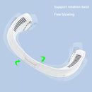 Mini Neck Fan USB Rechargeable Bladeless Fan Neck Air Conditioner (White)