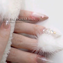 Design Faux Fur Elegant Soft Fluffy Detachable Nail Pom Balls Removable