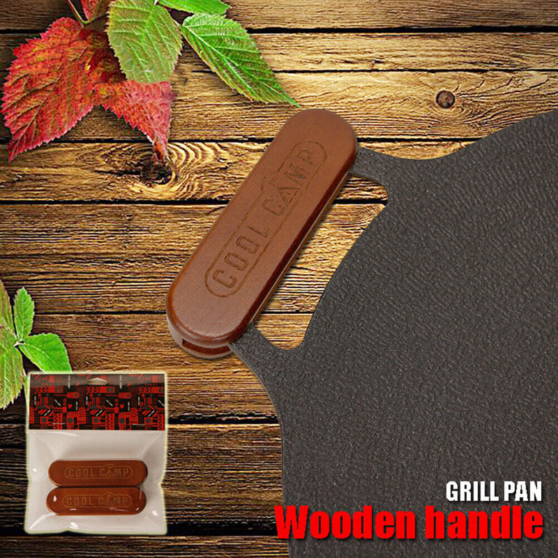 2pcs Wood Pot Holder Sleeve Anti Scalding BBQ Pan Handle Cover Protectors Grip
