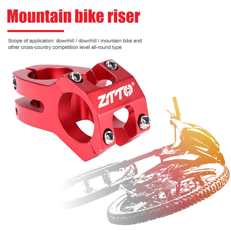 ZTTO Cycling Stem Bicycle Aluminium 31.8mm MTB Bike Handlebar Stem (Red) Newly