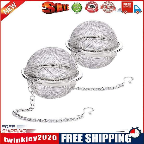 2pcs Stainless Steel Tea Ball, Loose Leaf Tea Strainer Infusers, 2.3 inch