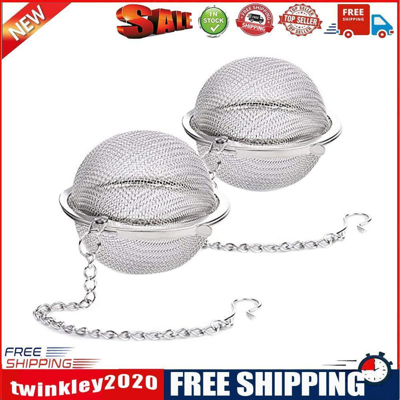 2pcs Stainless Steel Tea Ball, Loose Leaf Tea Strainer Infusers, 2.3 inch