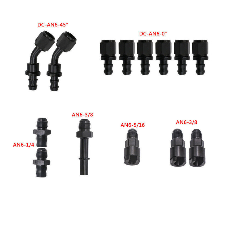 3/8 Complete LS Conversion Fuel Injection Line Fitting Adapter Kit EFI FI 25Feet