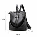 Leather Backpack College Bag Travel Tote Backpack Large Capacity Shoulder Bag