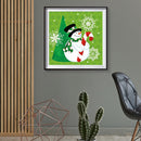 5D DIY Full Round Drill Diamond Painting Snowman Mosaic Rhinestone Drawing