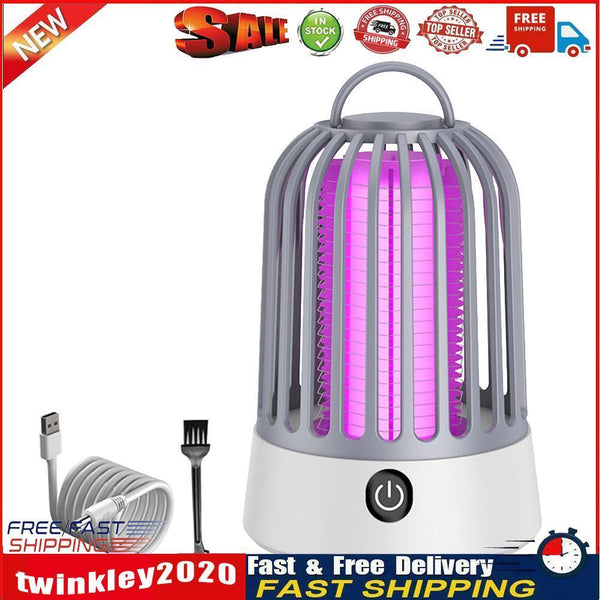 Electric Mosquito Killer USB Charging Bug Zapper Insect Fly Trap (Grey) Newly