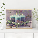 Oil Paint By Numbers Candle Frameless Picture Craft Kit for Home Living Room