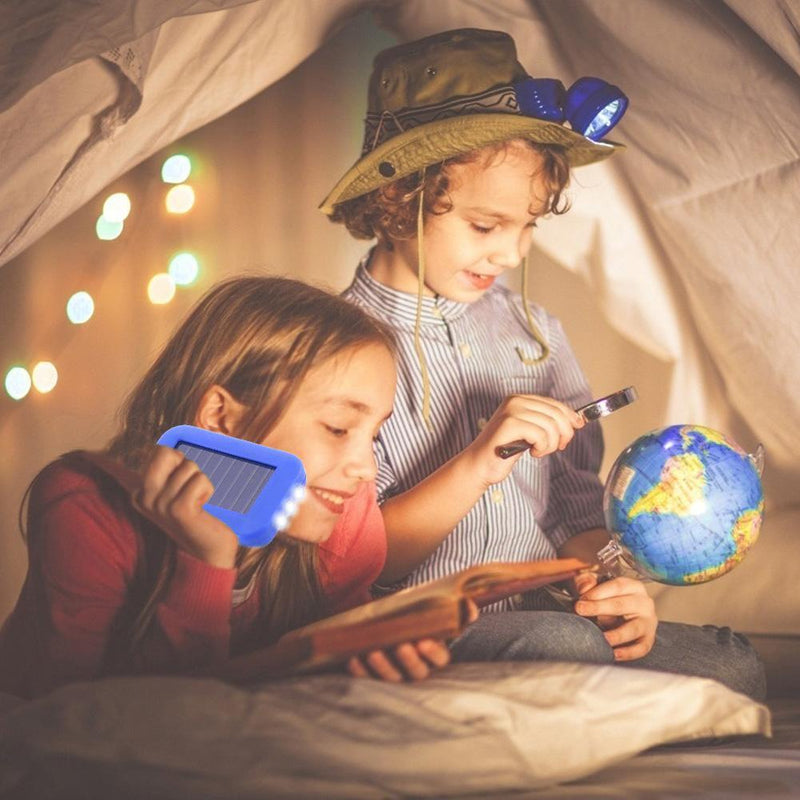 Portable Keychain LED Flashlight Solar Power Light Torch for Hiking Camping