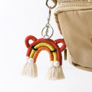 Pendant Jewelry Bag Hook Tassel Keychain Weaving Rainbow Keychains Ring Holder